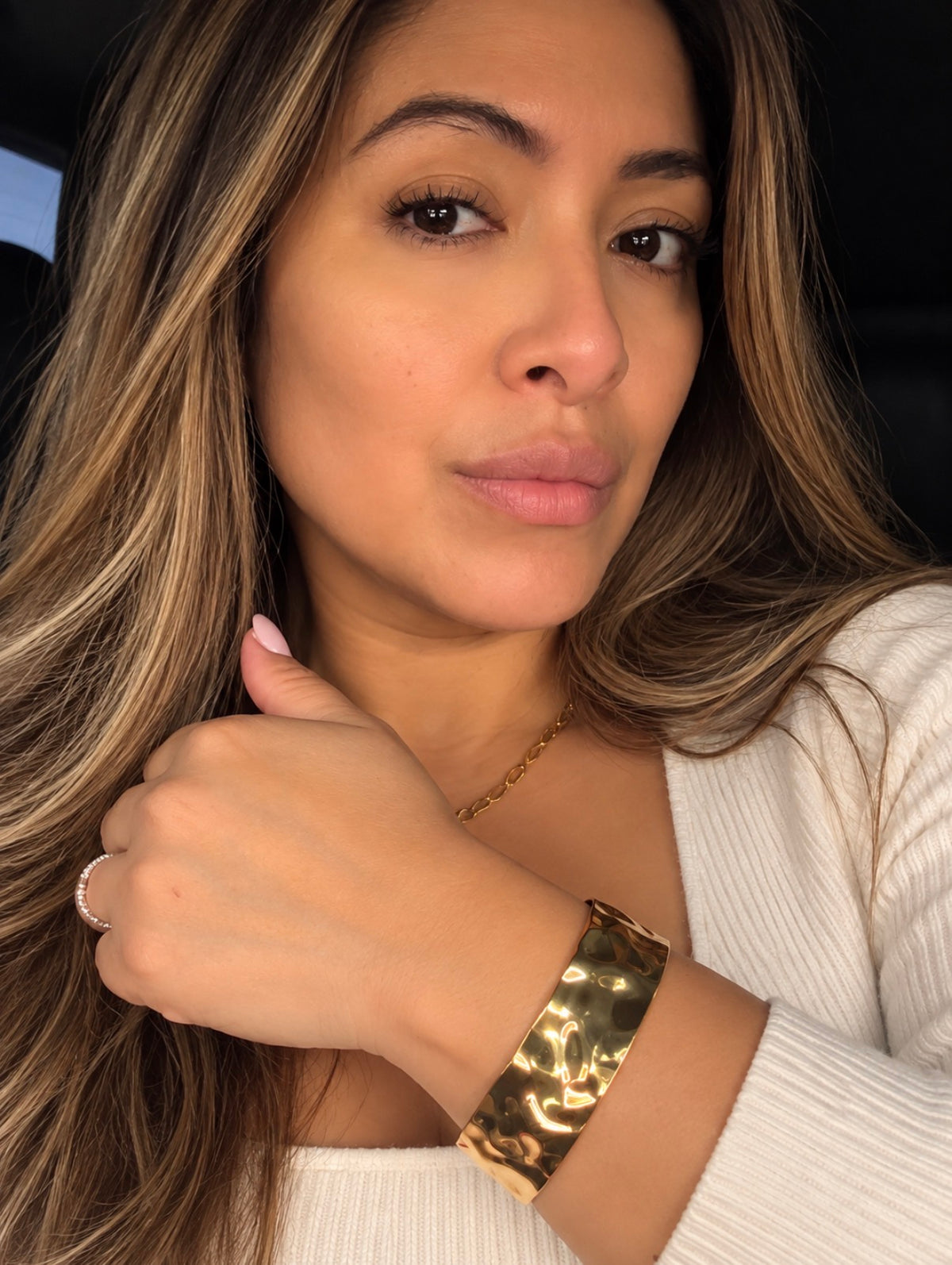 Wide Open Soft Gold Bangle