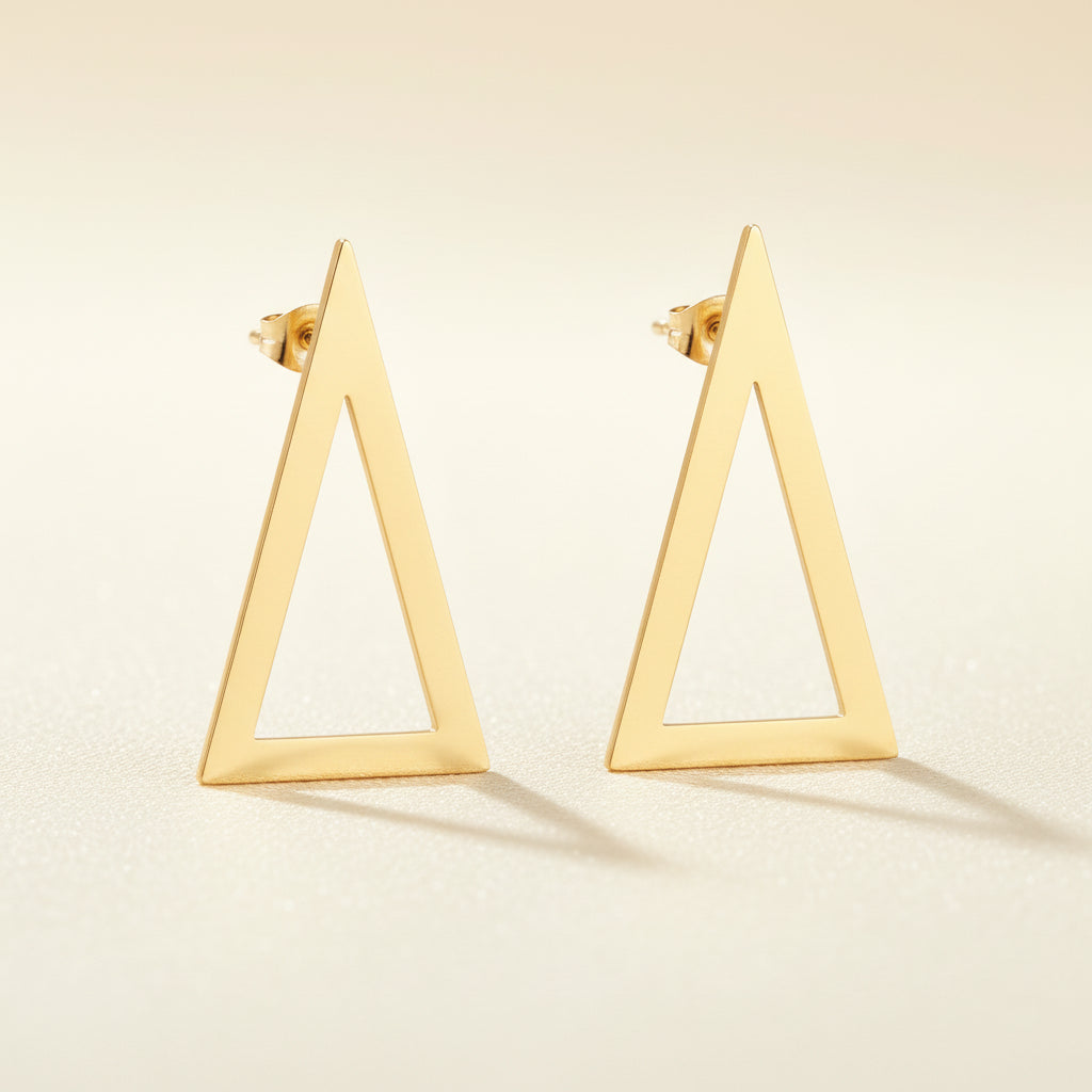Triangle Glossy Stud Earrings