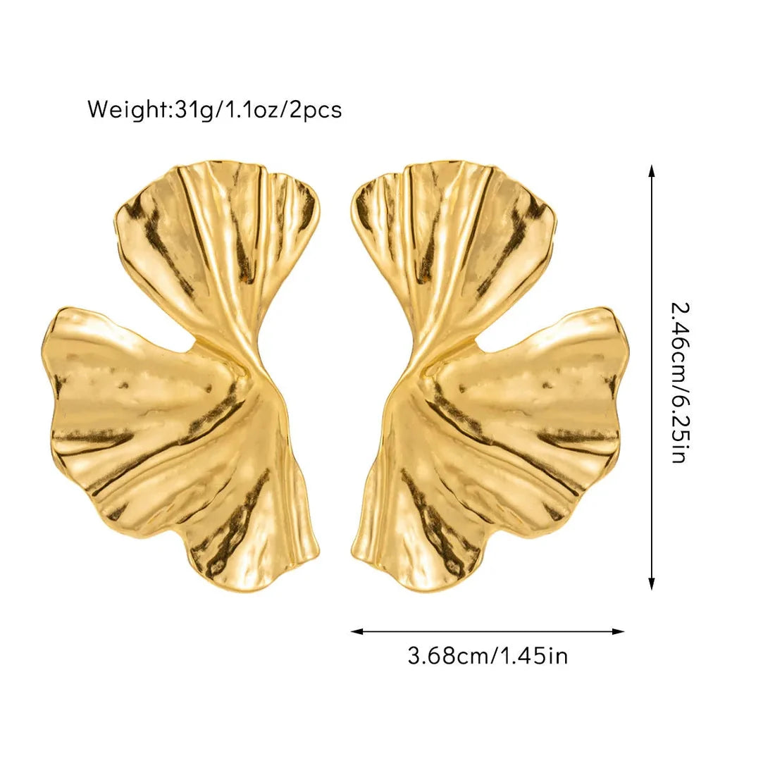 Sculpted Gold Statement Earrings