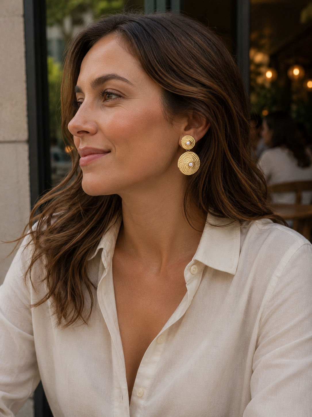 Pearl Textured Drop Earrings