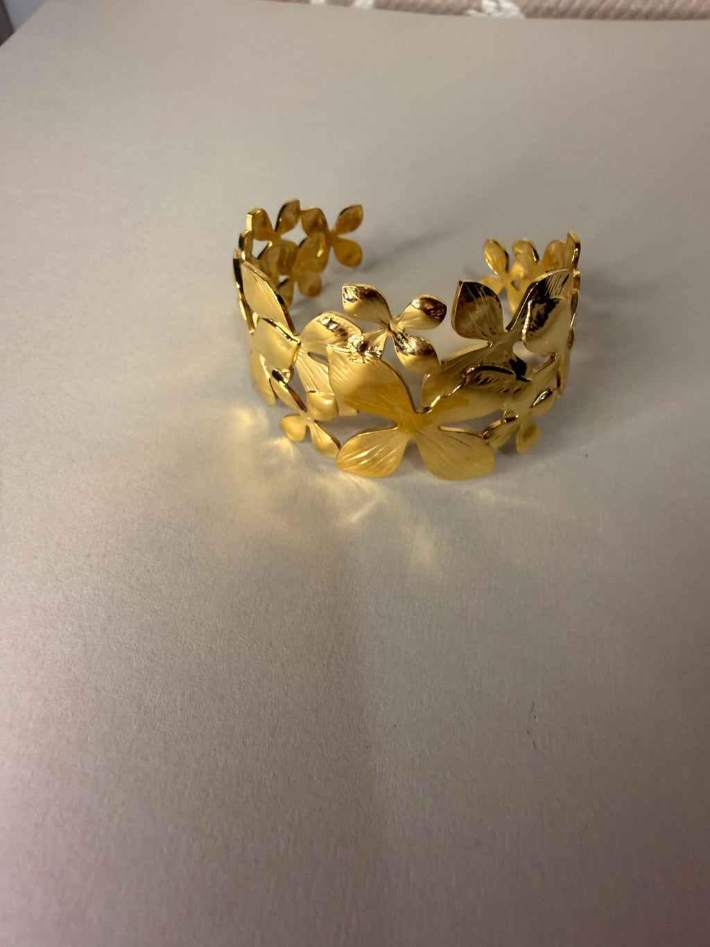 Adjustable 18K Gold PVD Bangle Bracelet