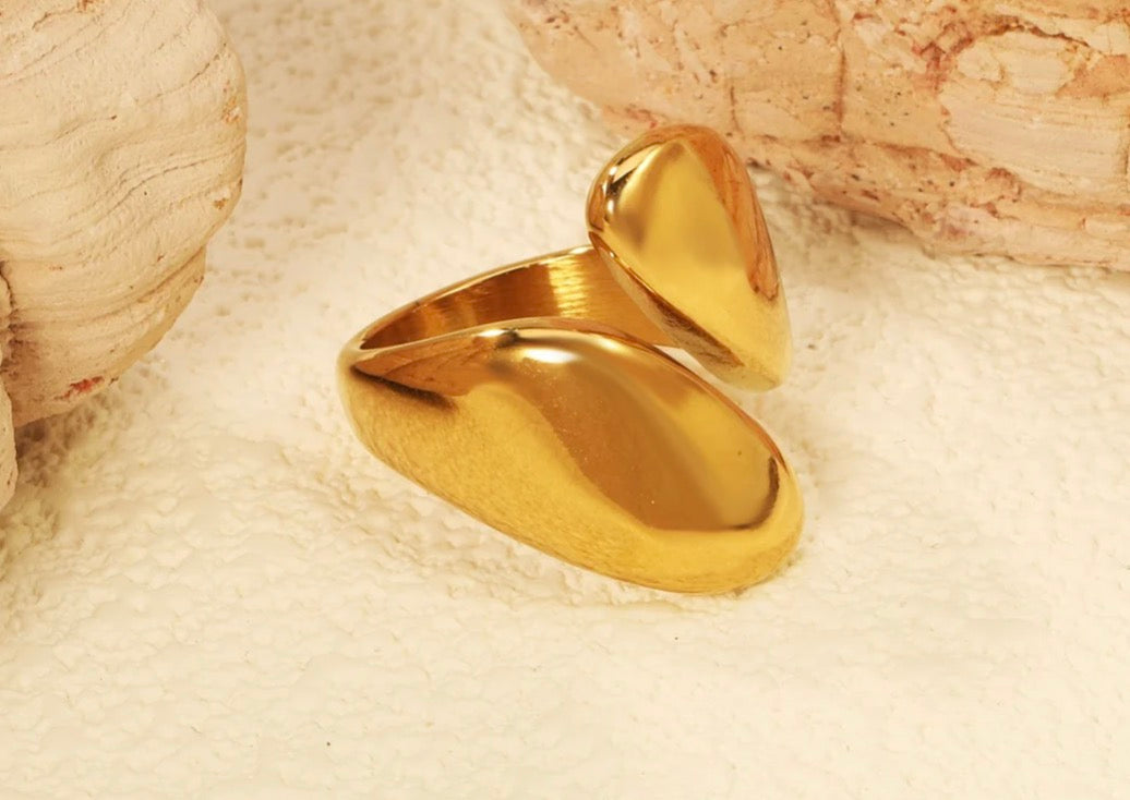 22mm Gold Solitaire Ring
