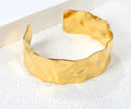 Wide Open Soft Gold Bangle