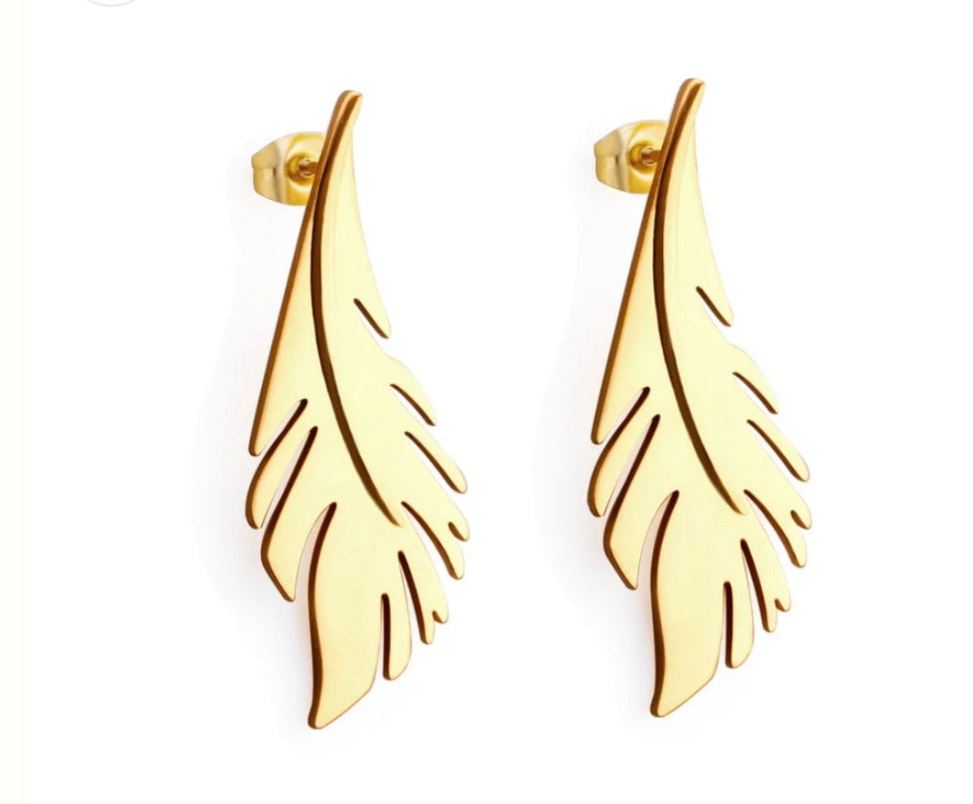 Golden Leaf Earrings