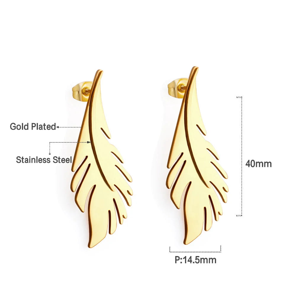 Golden Leaf Earrings
