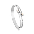 Silver Crystal Elegance Bangle