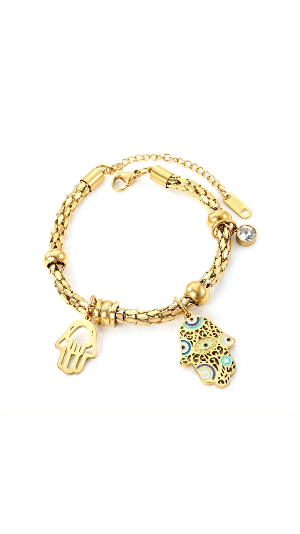 Hamsa Charm Bracelet (Gold)