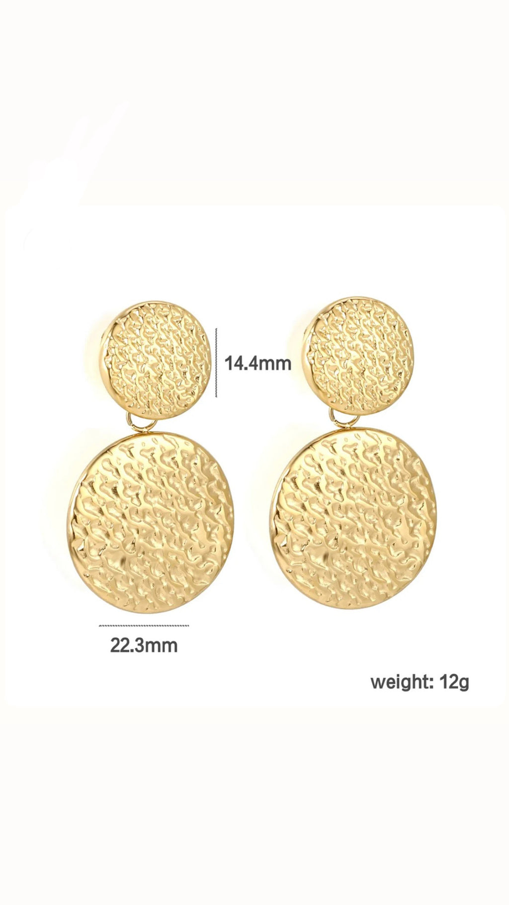 ✨ Aurelia Textured Gold Earrings