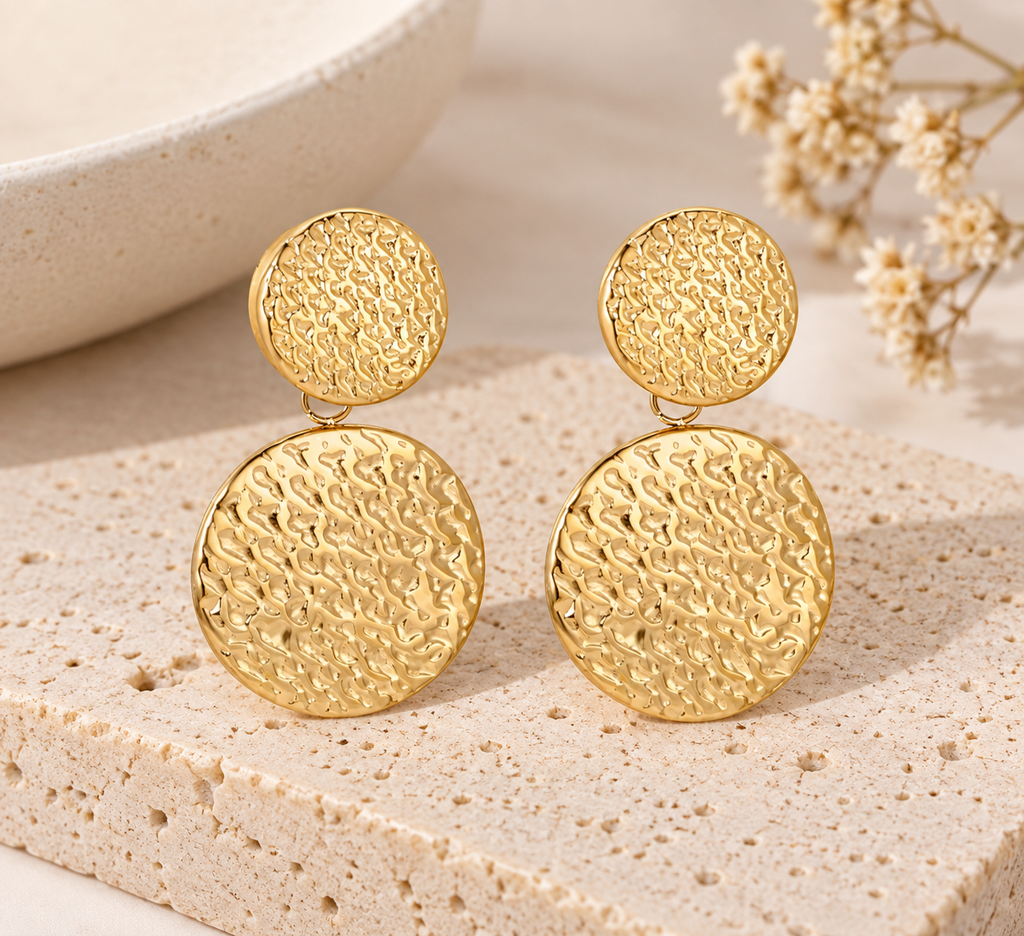 ✨ Aurelia Textured Gold Earrings