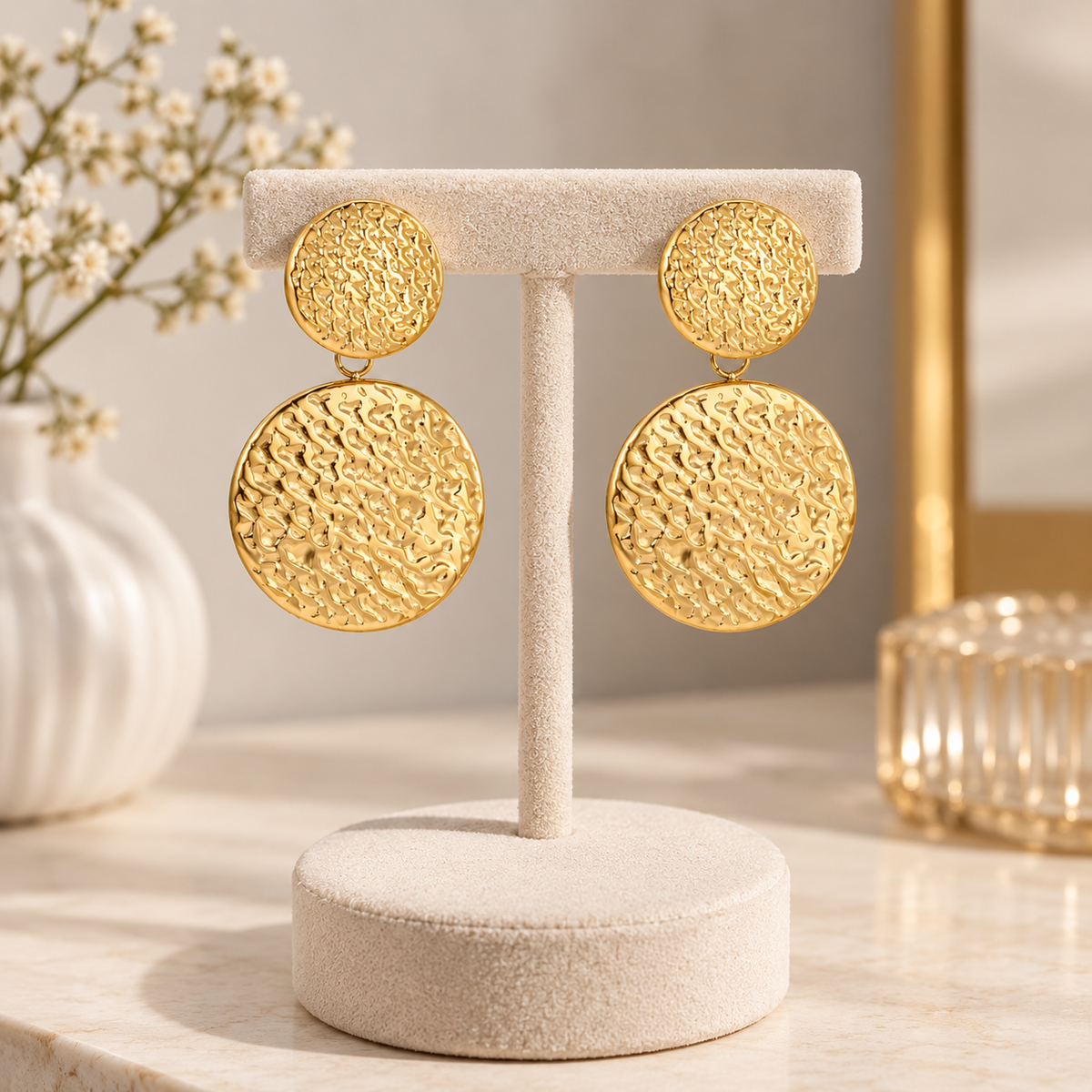 ✨ Aurelia Textured Gold Earrings