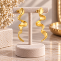 Irregular Line Earrings 17.5mm*5cm Gold Color